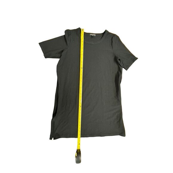 "Eileen Fisher" Black Stretch Dress, Double Zippers Down Both Sides, Tunic, L, - Picture 5 of 11